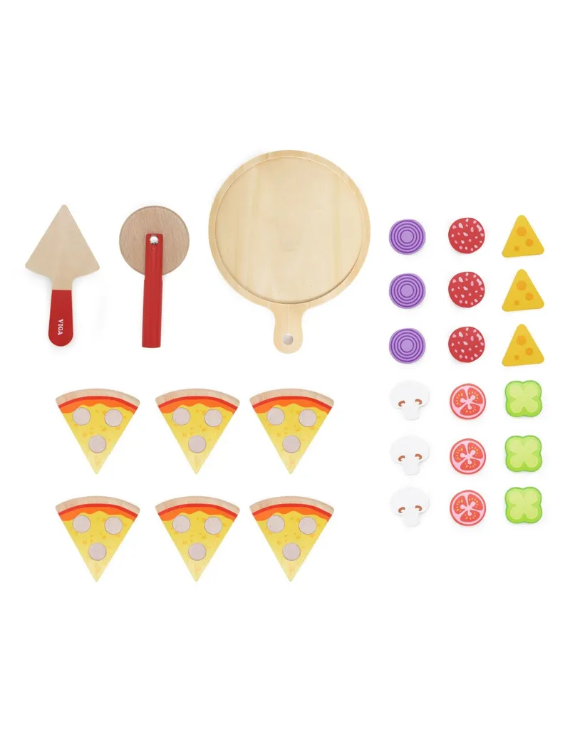 Viga 44885 Drewniana Pizza Do Krojenia Zestaw Kuchenny