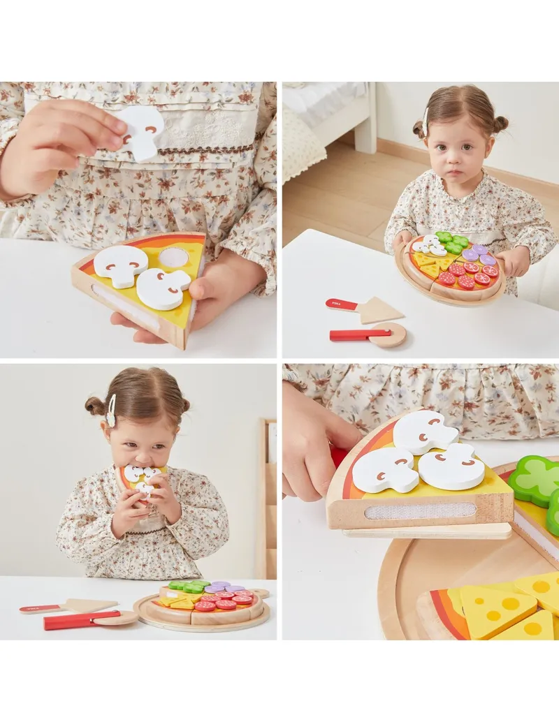 Viga 44885 Drewniana Pizza Do Krojenia Zestaw Kuchenny
