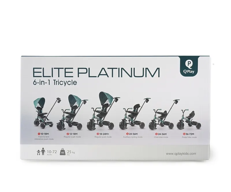 MILLY MALLY Qplay Rowerek Trójkołowy Elite Platinum Grey