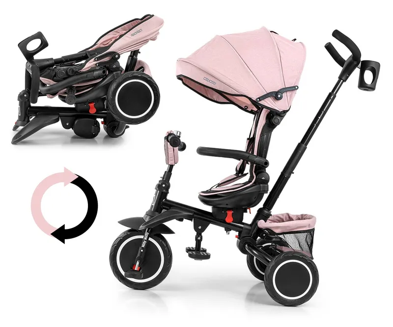 MILLY MALLY 6191 Rowerek Trójkołowy Stanley Rubber New Pink