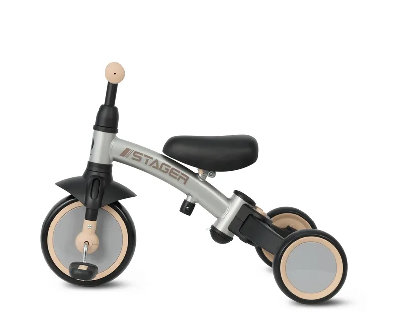 MILLY MALLY 6280 Rowerek Trójkołowy Stager 3w1 Silver