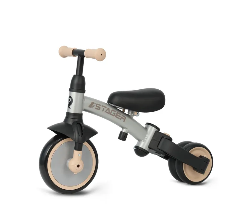 MILLY MALLY 6280 Rowerek Trójkołowy Stager 3w1 Silver