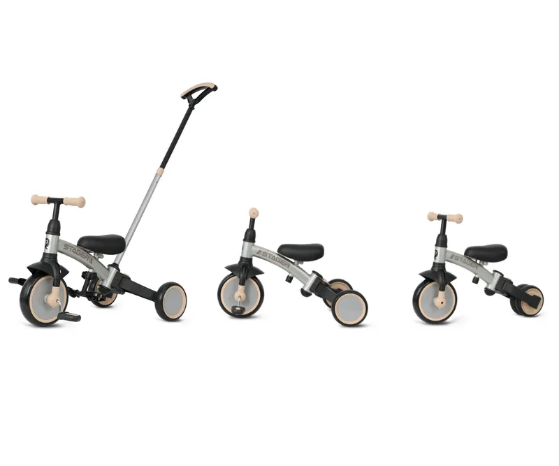 MILLY MALLY 6280 Rowerek Trójkołowy Stager 3w1 Silver