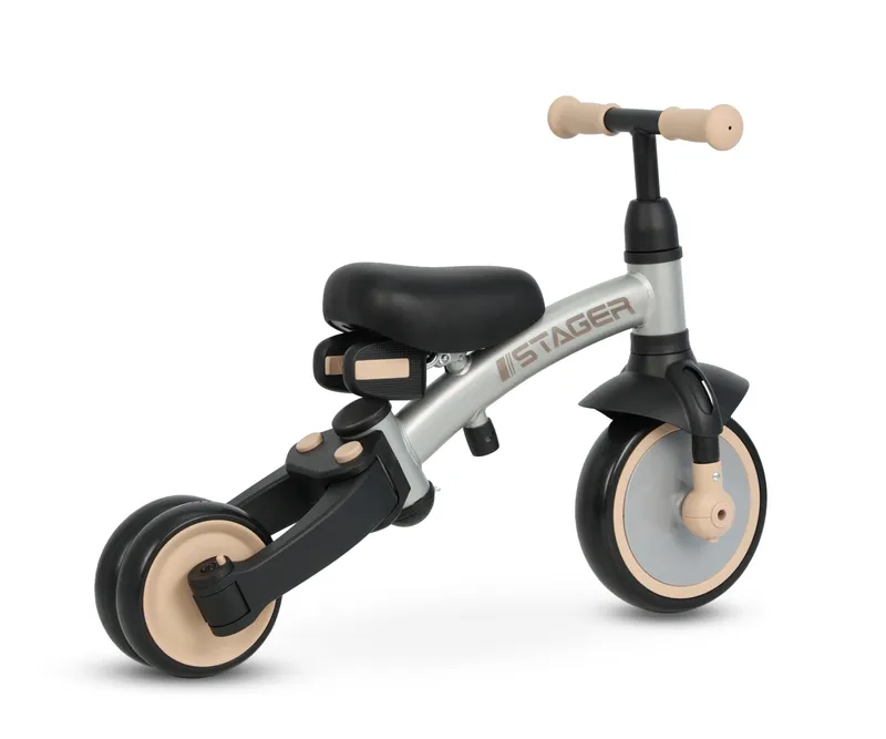 MILLY MALLY 6280 Rowerek Trójkołowy Stager 3w1 Silver
