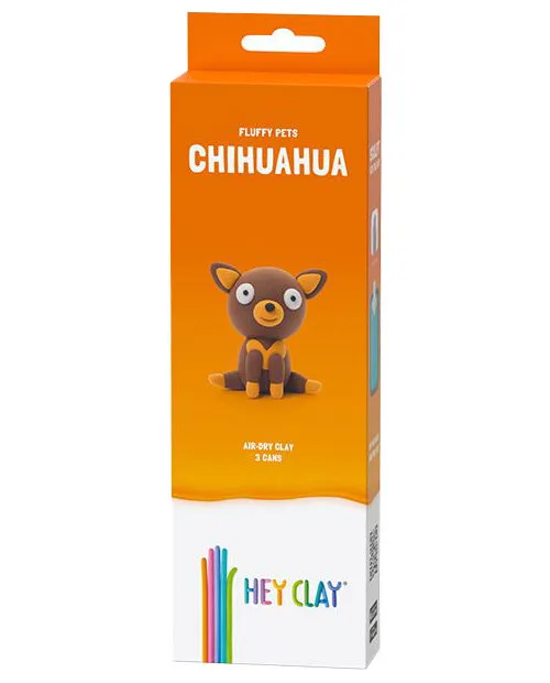 HEY CLAY HCL30111CEE Figurka Puchate Zwierzaki Chihuahua 3 Pak