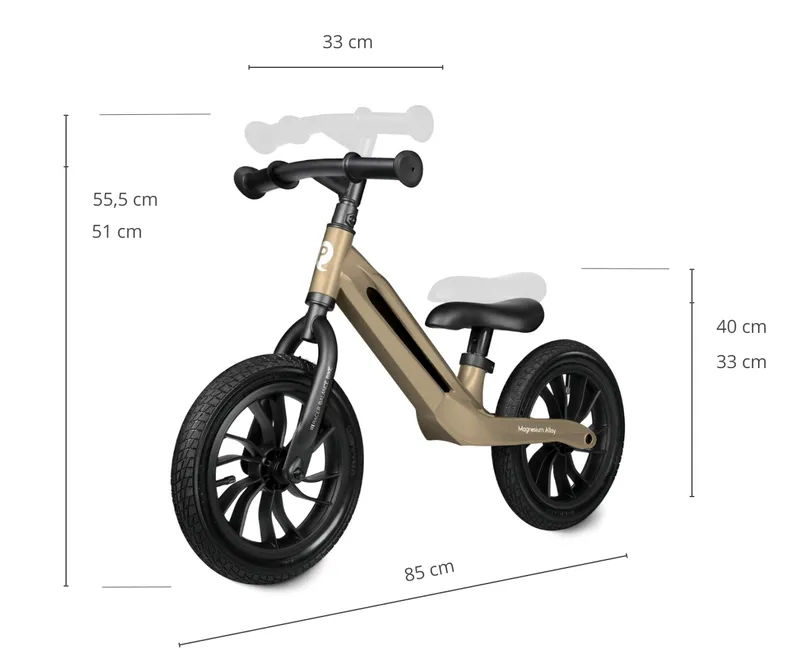MILLY MALLY 6286 Qplay Rowerek Biegowy Racer Platinum