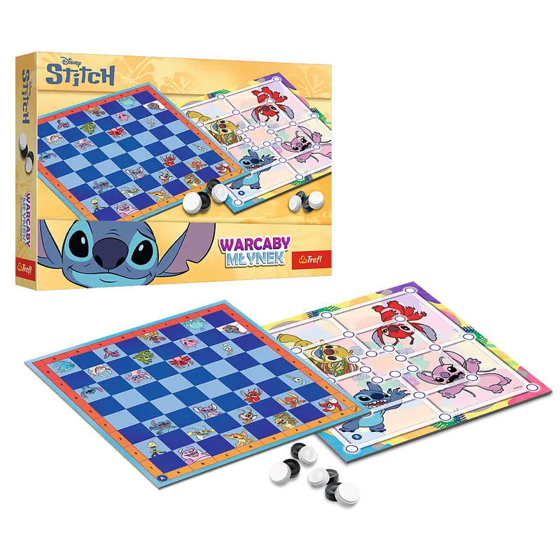 TREFL 02799 Gra Warcaby I Młynek Lilo & Stitch