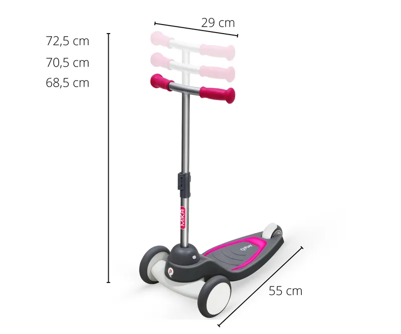 MILLY MALLY 4097 Qplay Hulajnoga Mika Pink