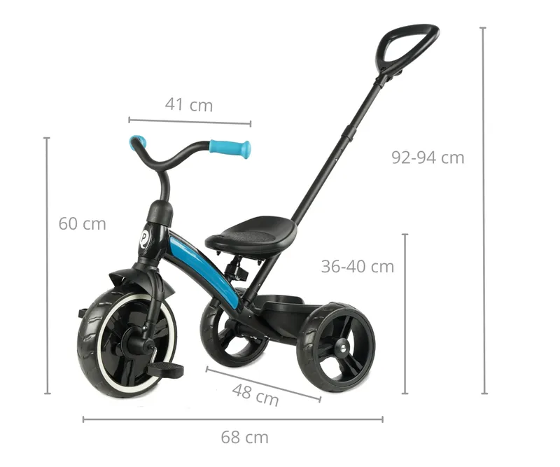 MILLY MALLY 5788 Qplay Rowerek Trójkołowy Elite Plus New Blue