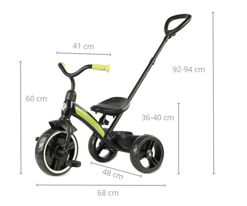 MILLY MALLY 5787 Qplay Rowerek Trójkołowy Elite Plus New Green
