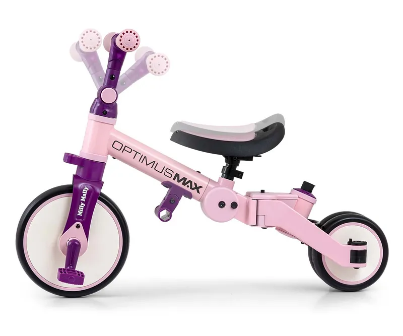 MILLY MALLY 6267 Rowerek 5w1 OPTIMUS MAX Pink