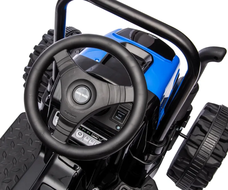MILLY MALLY 5742 Pojazd Na Akumulator Traktor Z Przyczepą Farmer Blue