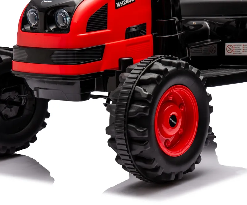 MILLY MALLY 5741 Pojazd Na Akumulator Traktor Z Przyczepą Farmer Red