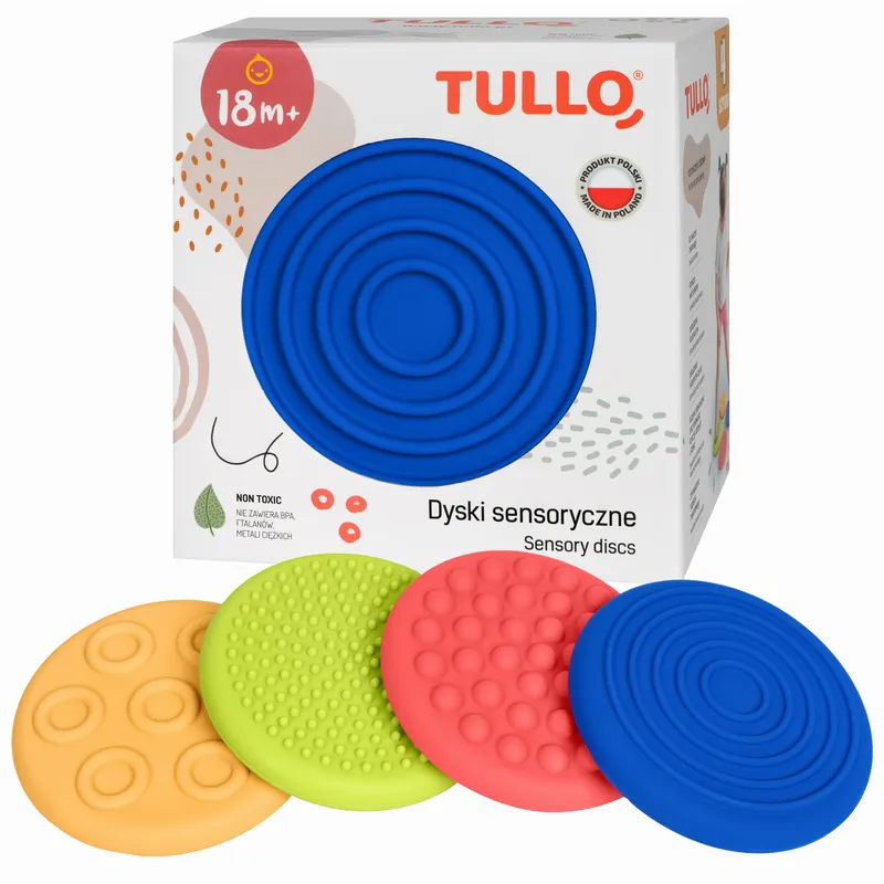 TULLO 615 Dyski Sensoryczne Różne Faktury - 4 szt