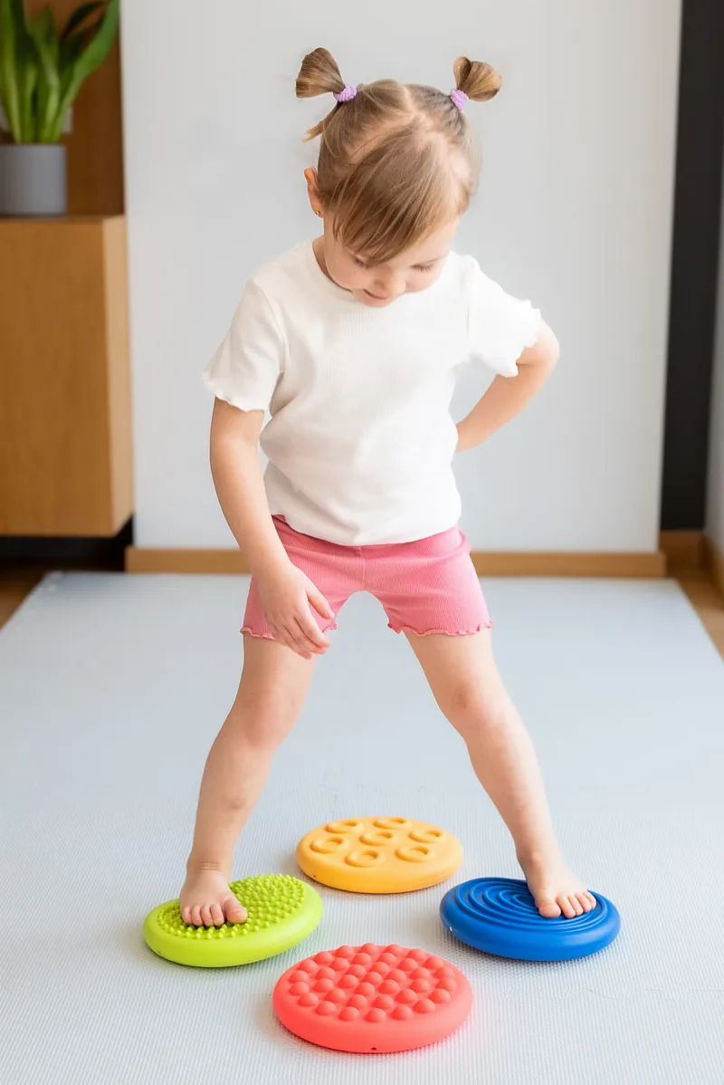 TULLO 615 Dyski Sensoryczne Różne Faktury - 4 szt