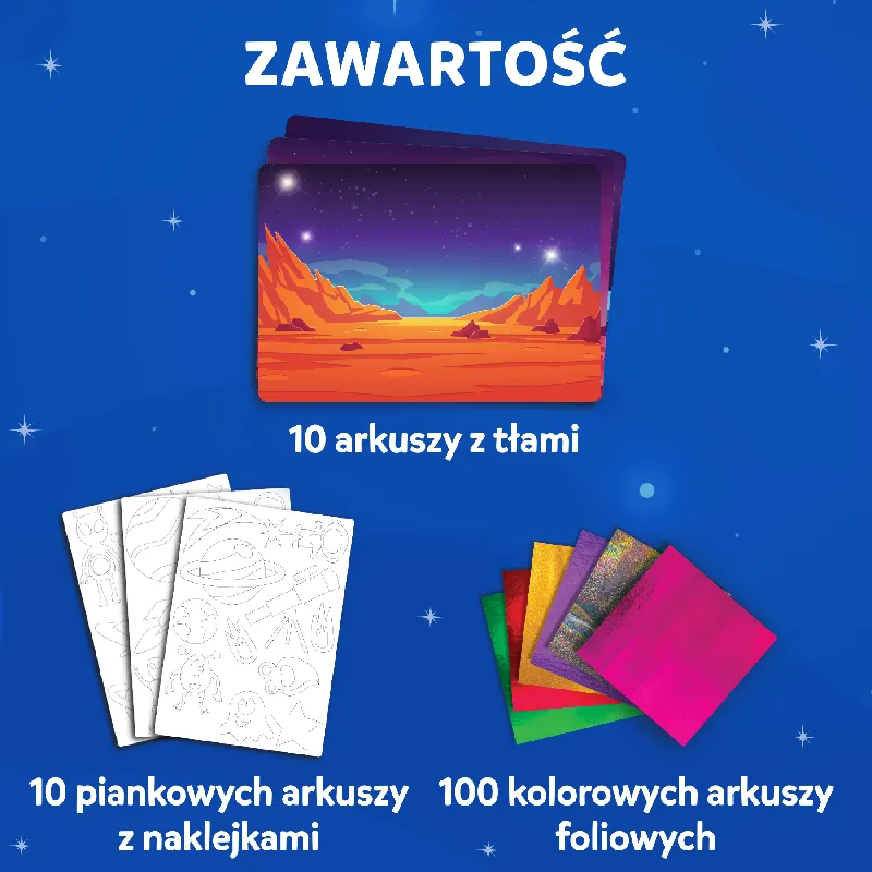 TREFL 62603 Skillmatics Foil Fun Zestaw Kreatywny Kosmos