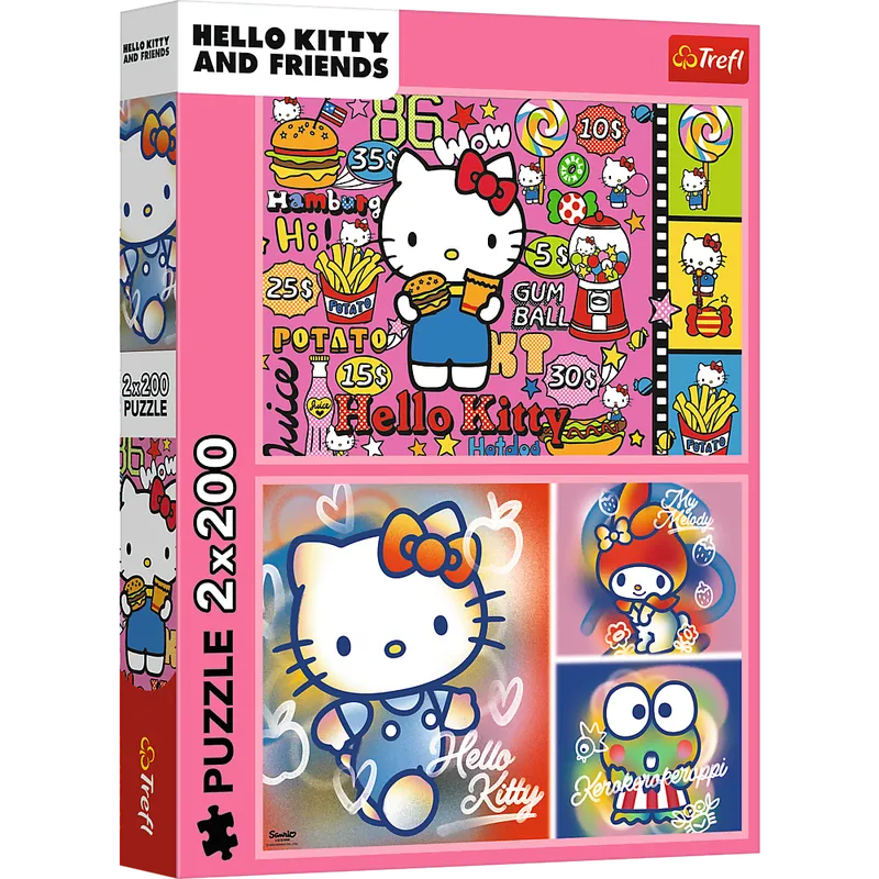 TREFL 13336 Puzzle 2x200 Hello Kitty I Przyjaciele