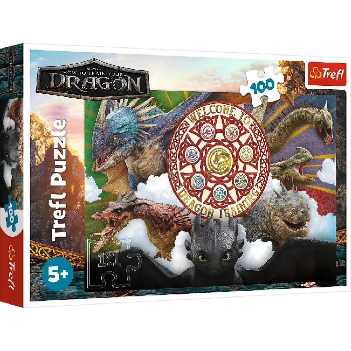 TREFL 16524 Puzzle 100 Smoki W Akcji