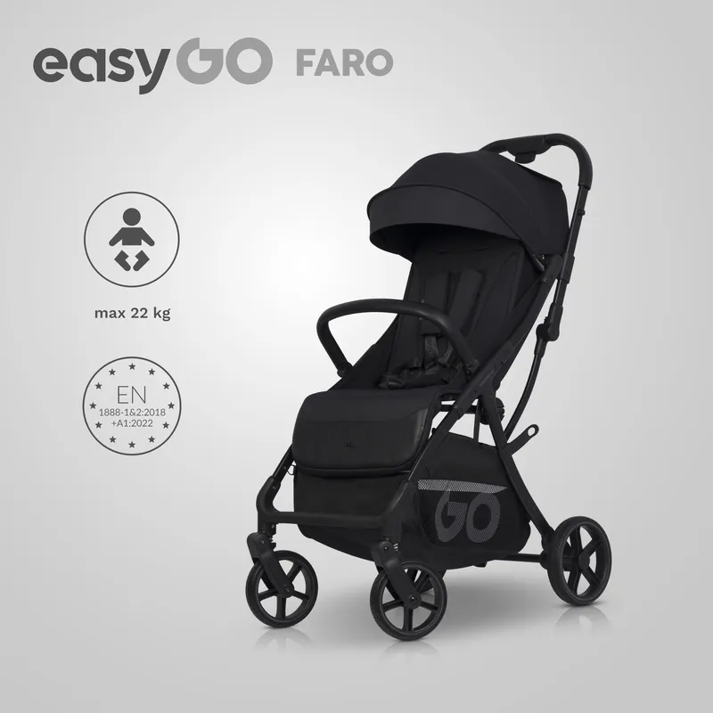 EASY GO Wózek Dziecięcy FARO EBONY BLACK