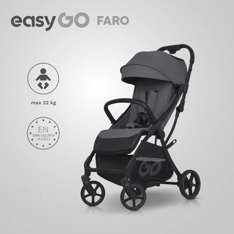 EASY GO Wózek Dziecięcy FARO CLOUDY GRAY