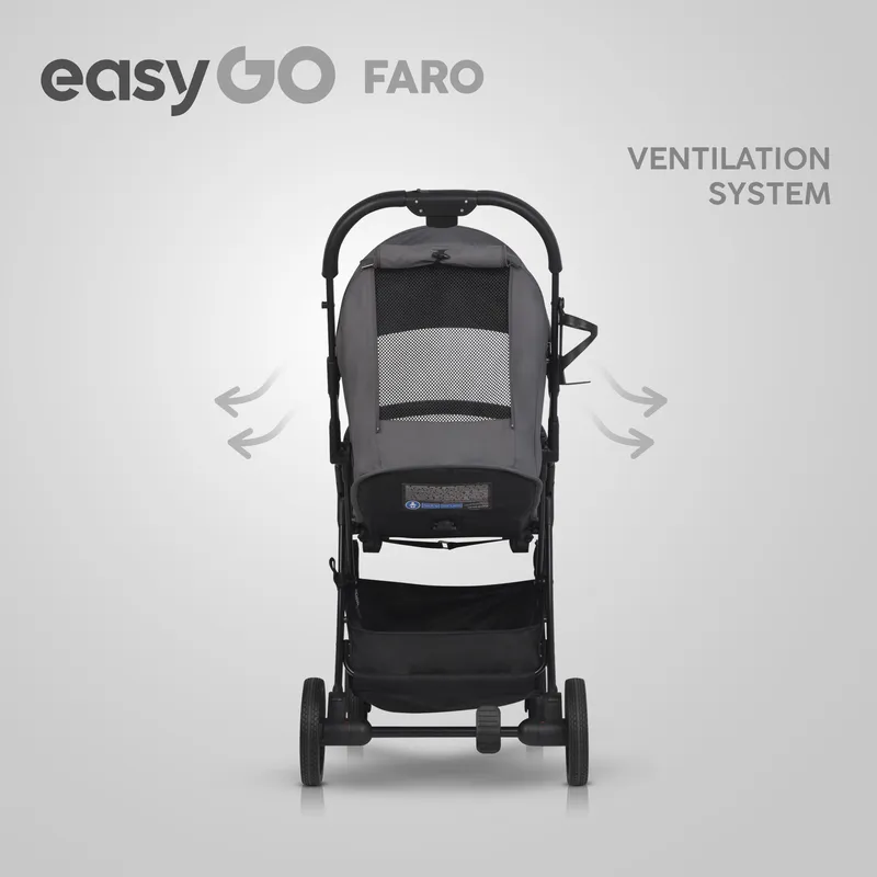 EASY GO Wózek Dziecięcy FARO CLOUDY GRAY