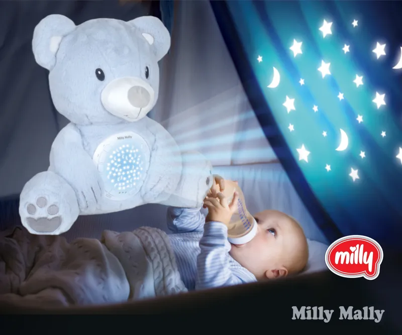 MILLY MALLY Zabawka Pluszowa Z Projektorem Milly Bear Blue