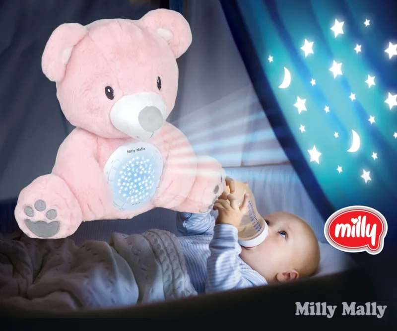 MILLY MALLY Zabawka Pluszowa Z Projektorem Milly Bear Pink