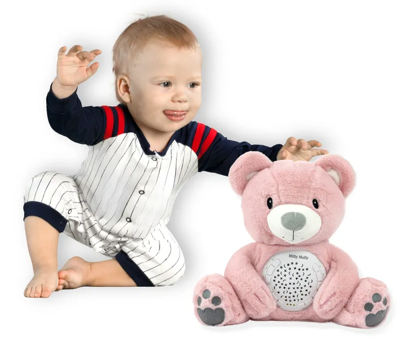MILLY MALLY Zabawka Pluszowa Z Projektorem Milly Bear Pink