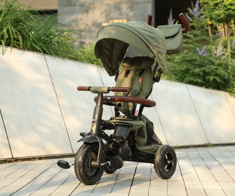 MILLY MALLY 6298 Qplay Rowerek Trójkołowy Rito Deluxe Rubber Olive