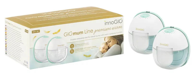 INNOGIO GIO-361 Podwójny Muszlowy Laktator Elektryczny GIOmum Premium Warm Double