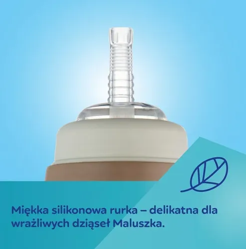 CANPOL 56/510_BRO Bidon Niekapek Z Rurką I Odważnikiem 350ml PIESKI