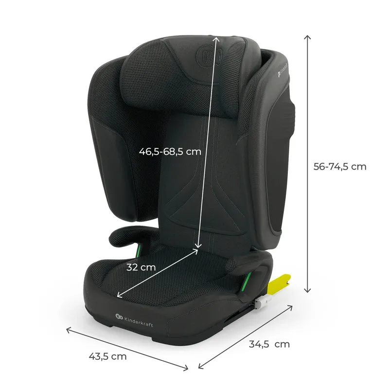 KINDERKRAFT Fotelik Samochodowy UNITY 2 I-Size Black