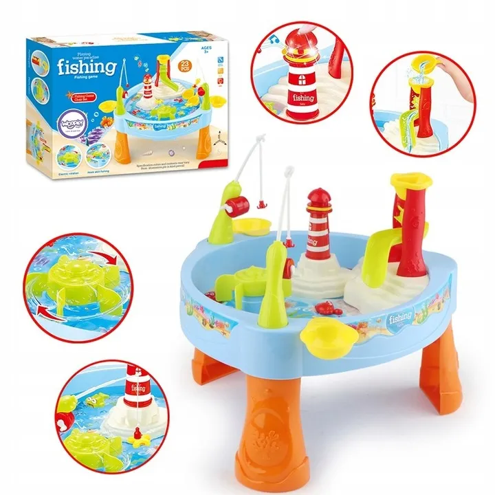 WOOPIE 29658 Stół Wodny Gra Łowienie Rybek Światło Dźwięk + 24