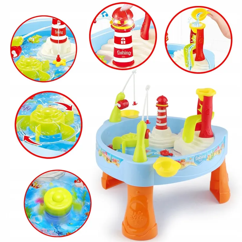 WOOPIE 29658 Stół Wodny Gra Łowienie Rybek Światło Dźwięk + 24