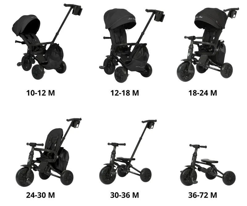 MILLY MALLY 6307 Qplay Rowerek Trójkołowy Nova Max Black