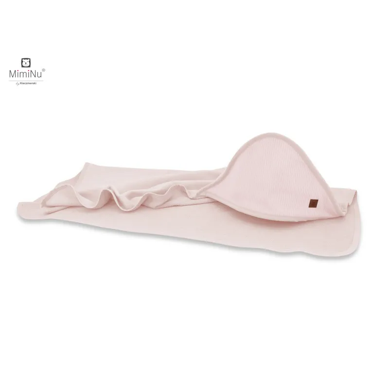 KIECZMERSKI Okrycie Kąpielowe 100x100 MIMINU SOFT + Myjka - Różowe