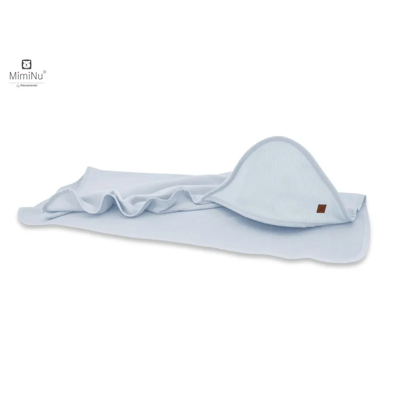 KIECZMERSKI Okrycie Kąpielowe 100x100 MIMINU SOFT + Myjka - Błękitne
