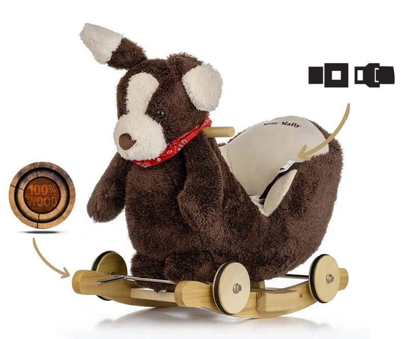 MILLY MALLY 4771 Piesek Polly Plus Na Biegunach - Brown Dog