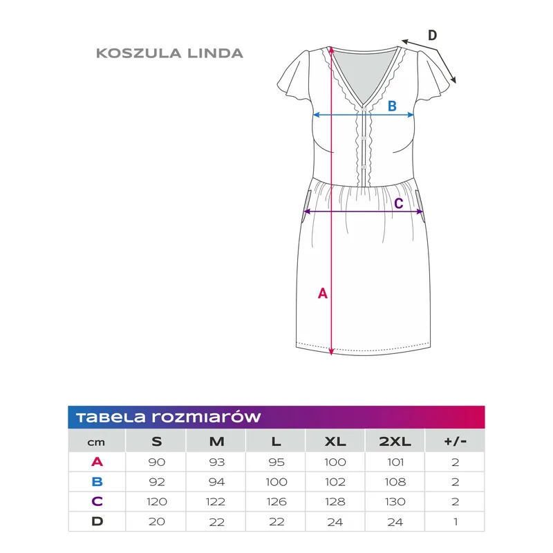 EWA 968450 LINDA Koszula Ciążowa Stokrotki XXL - Beżowa