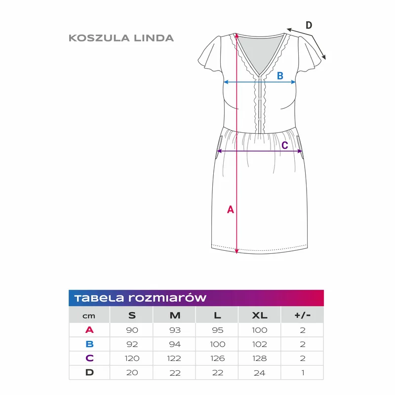 EWA 967873 LINDA Koszula Ciążowa Bordo S