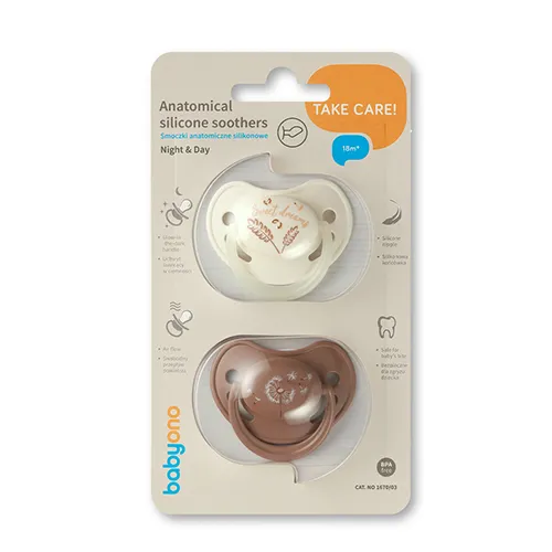 B.O.1670/03 Smoczki Anatomiczne Silikonowe 18m