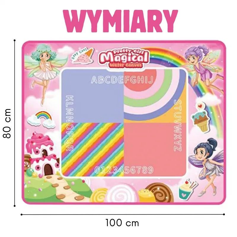 WOOPIE 56119 Mata Wodna Do Malowania Tęcza - Różowa
