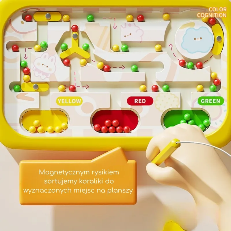 WOOPIE 55808 Tablica Magnetyczna Labirynt Krab - Pomarańczowa