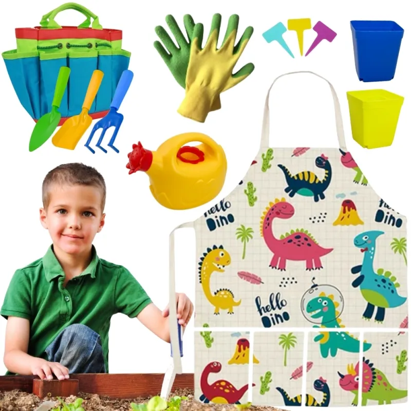 WOOPIE 54450 Zestaw Małego Ogrodnika 15el. Dinozaury