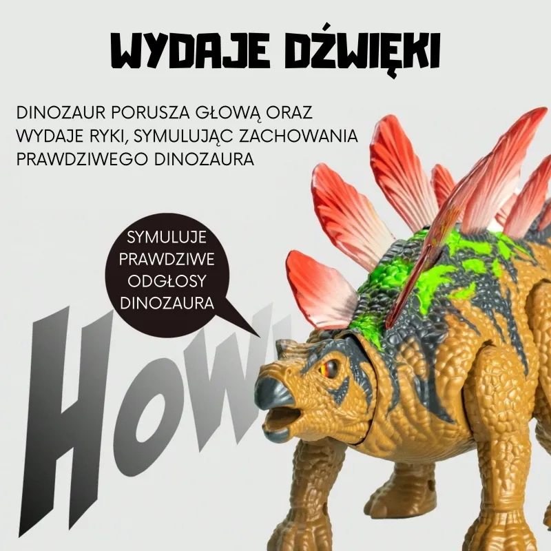 WOOPIE 53972 Zdalnie Sterowany Dinozaur Stegozaur