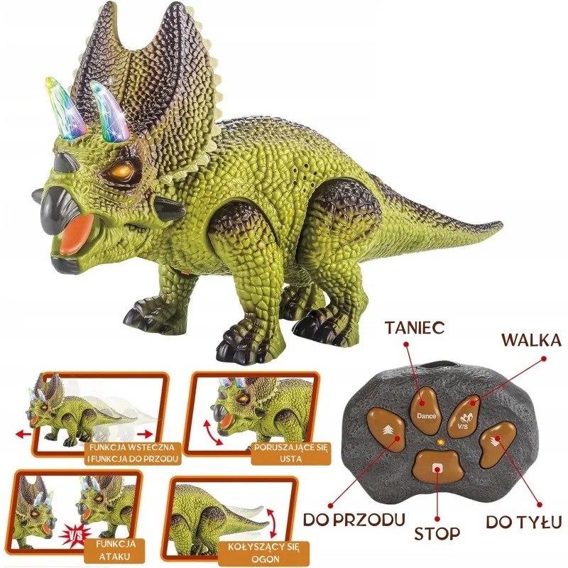 WOOPIE 53958 Zdalnie Sterowany Dinozaur Triceratops