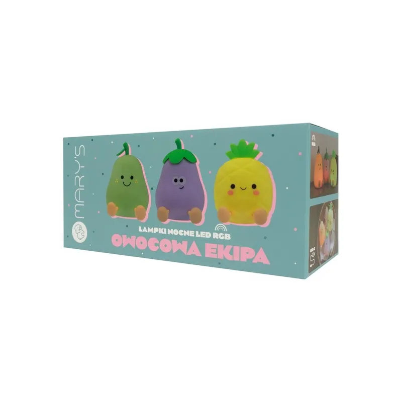 MARY'S MW61495 Lampka Nocna LED RGB Owocowa Ekipa Zestaw