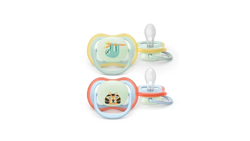AVENT SCF376/24 Smoczek Ultra Air Night 0-6M Leniwiec / Tygrys