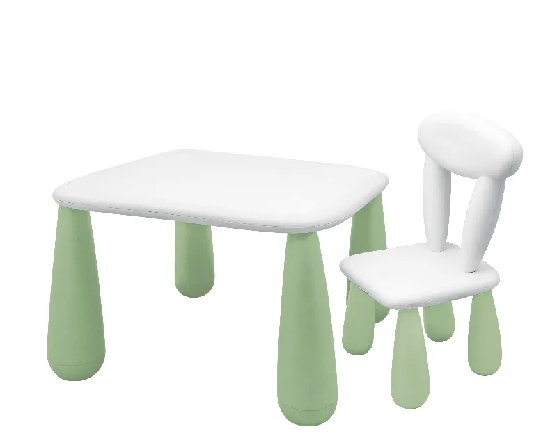 MALTEX SET LUNA CLASSIC Stolik Dla Dzieci + Krzesełko Biały/Zielony