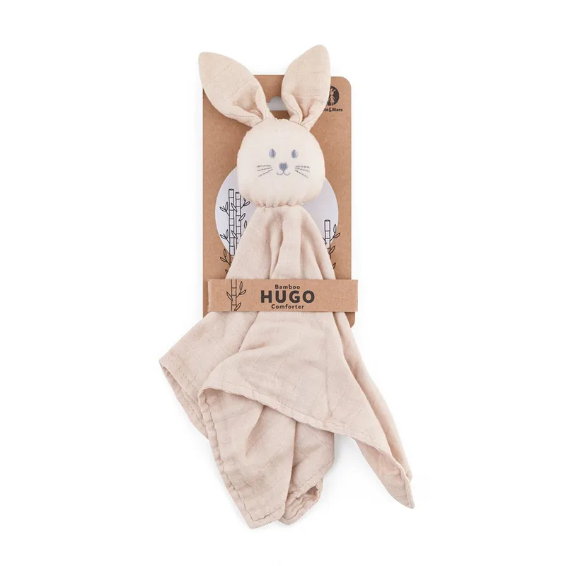 PETITE&MARS 416818 Bambusowa Muślinowa Przytulanka Hugo Desert Sand